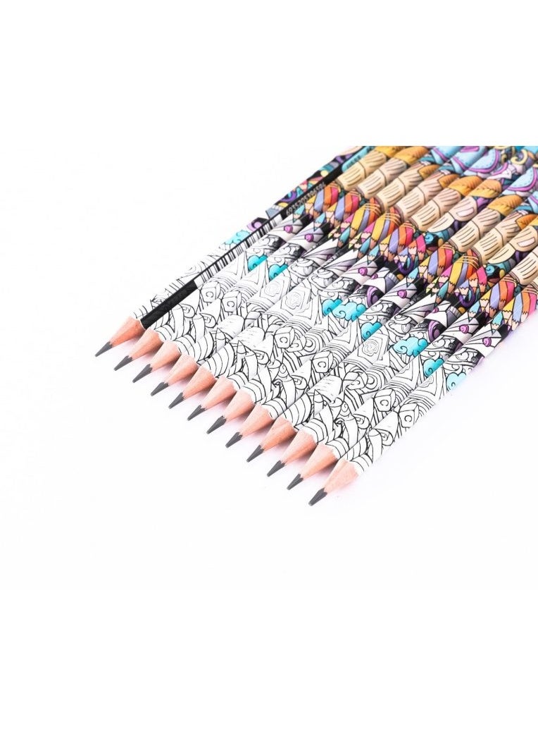 Deli u53300 graphite pencil 2b pack of 12 pieces - Image 3