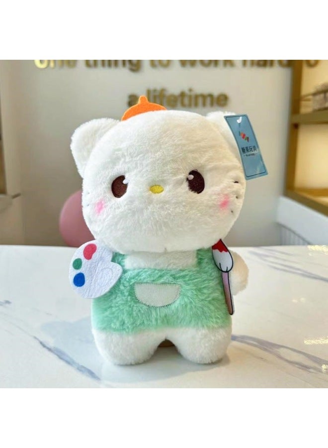 Eight-inch Plush Toys Cute Doll Machine Doll Wedding Throwing Dolls Car Decoration Gifts-Specifications:Little Painter Kitty-Color:8inch (about 25cm) - Image 1