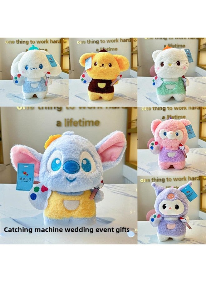 Eight-inch Plush Toys Cute Doll Machine Doll Wedding Throwing Dolls Car Decoration Gifts-Specifications:Little Painter Kitty-Color:8inch (about 25cm) - Image 2