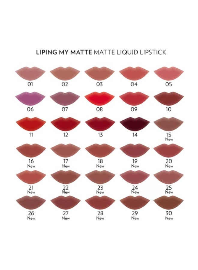 Golden Rose Liping My Matte Liquid Lipstick  22 Light Beige - Image 2