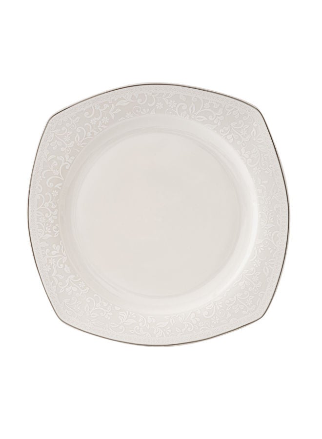 Celia 6-Piece Porcelain Square Plates Set White 10 inch - Image 2