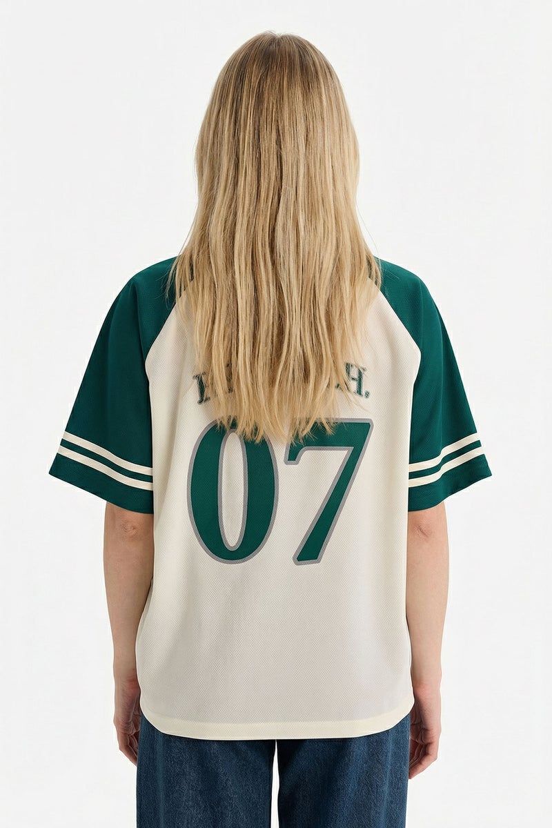 DeFacto White Woman Harry Potter Polo Collar Printed Oversize T-Shirt Casual - Image 5