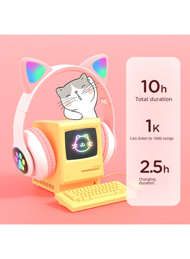 Original Quality Stn-28 Cat Ears Cute Cute Cat Claw Cool Headset Bluetooth Headset Wireless - Image 2