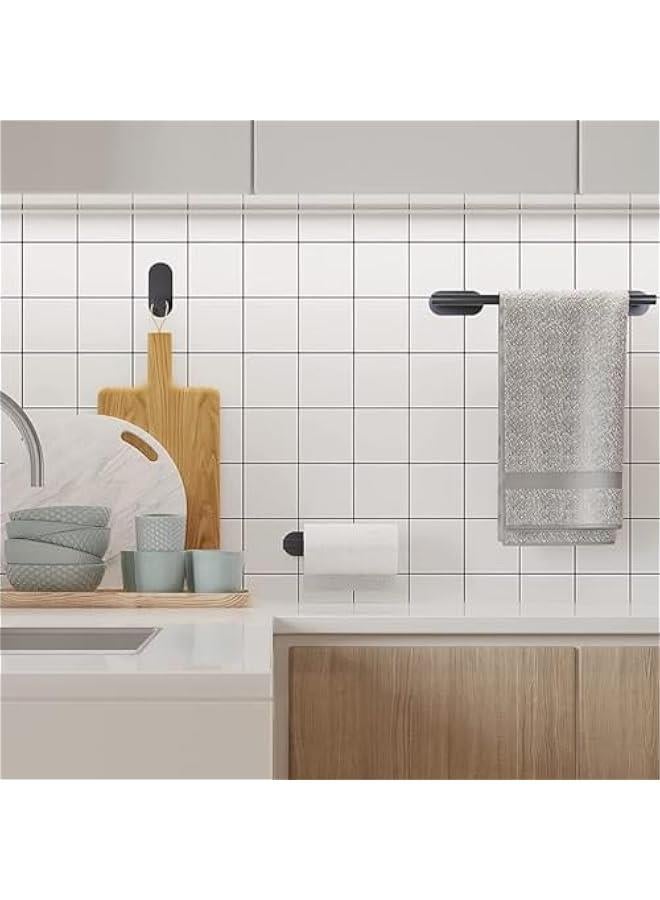 هوكور مجموعة ادوات حامل المناشف من 4 قطع، مجموعة ادوات الحمام من الستانلس ستيل، تتضمن قضيب منشفة اليد 16 انش، حلقة منشفة اليد، حامل ورق المرحاض، خطاف منشفة الرداء، مجموعة اكسسوارات الحمام - Image 3