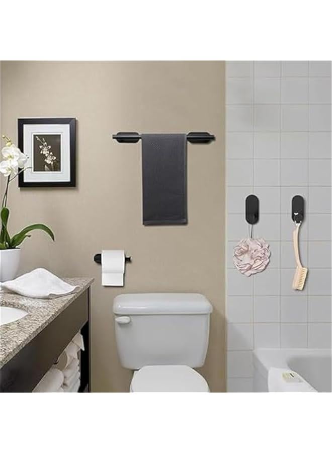 هوكور مجموعة ادوات حامل المناشف من 4 قطع، مجموعة ادوات الحمام من الستانلس ستيل، تتضمن قضيب منشفة اليد 16 انش، حلقة منشفة اليد، حامل ورق المرحاض، خطاف منشفة الرداء، مجموعة اكسسوارات الحمام - Image 5