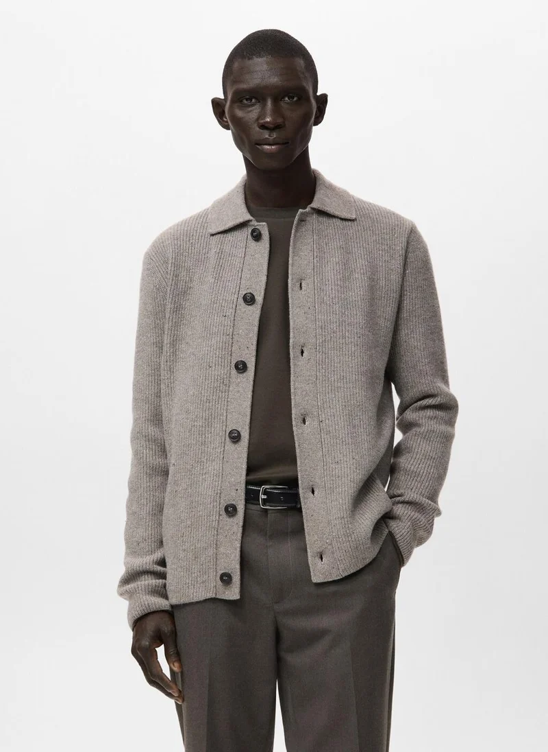 Ribbed knit cardigan