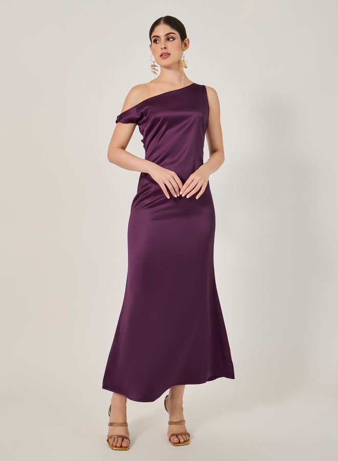 Styli Satin One-Shoulder Dress - Image 2
