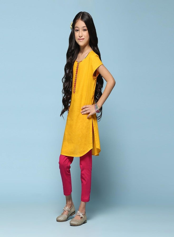 Biba GIRL SOLID STRAIGHT KID(KW3744_YELLOW_9) - Image 3