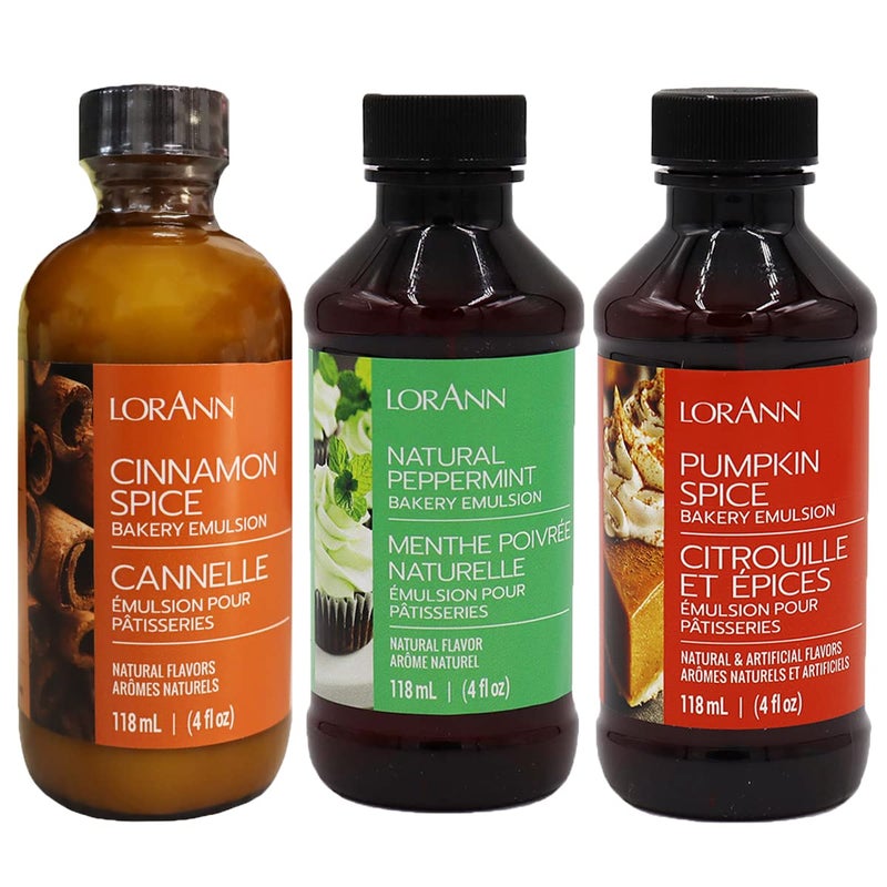 Lorann Oils Variety Bakery Emulsion: Multiple Flavors, Perfect for Enhancing Baking Variety in Cakes, Cookies & Desserts, Gluten-Free, Keto-Friendly, Baking Essential for Your Kitchen, 4oz per Bottle - Image 1