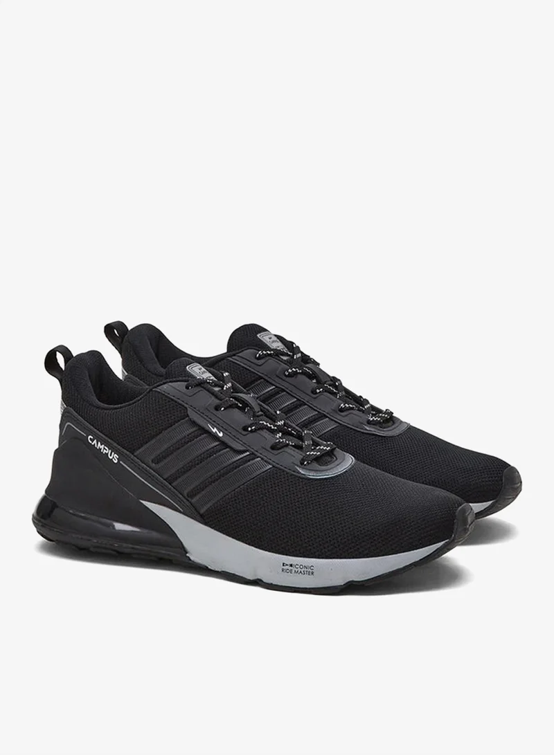 CAMPUS Blk/D.Gry Men’s Black Sports Shoes – Lace Up Design Shoes with Breathable Fabric and Sturdy Grip Sole for Men | Best Price UAE