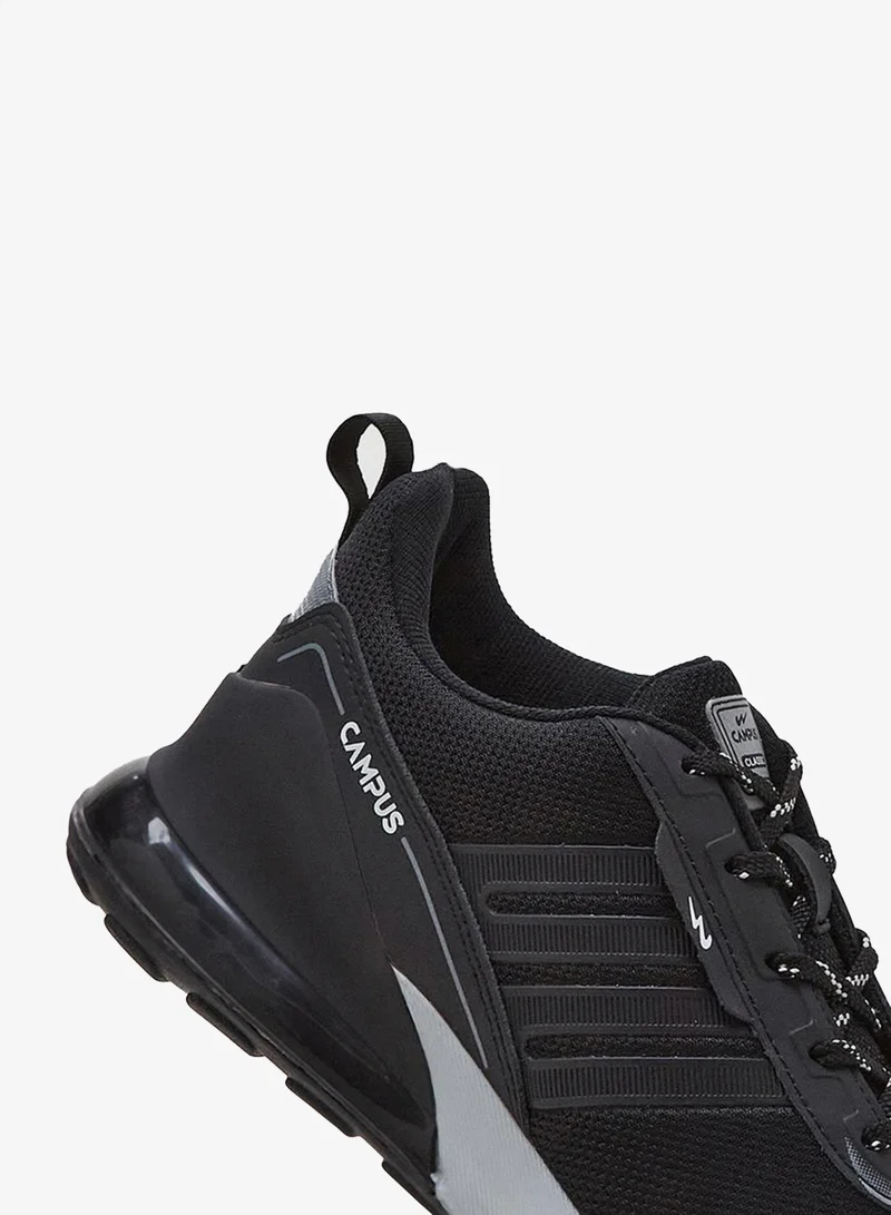 CAMPUS Blk/D.Gry Men’s Black Sports Shoes – Lace Up Design Shoes with Breathable Fabric and Sturdy Grip Sole for Men | Best Price UAE