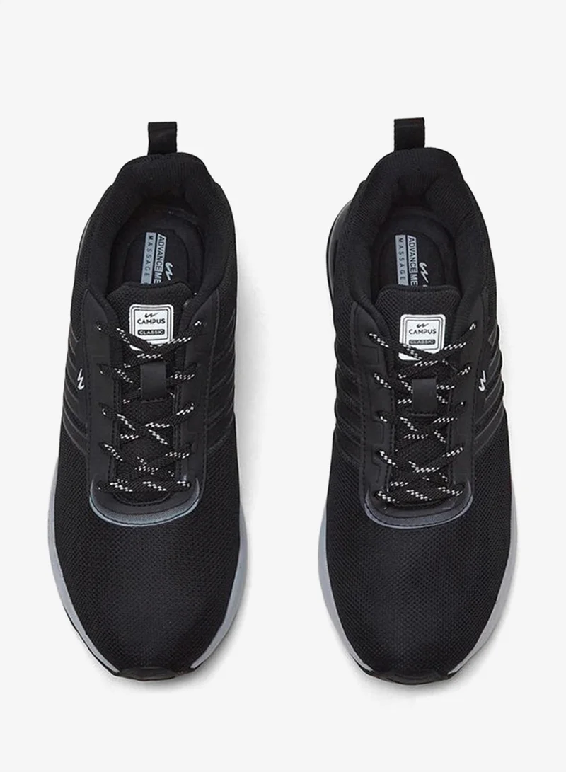 CAMPUS Blk/D.Gry Men’s Black Sports Shoes – Lace Up Design Shoes with Breathable Fabric and Sturdy Grip Sole for Men | Best Price UAE