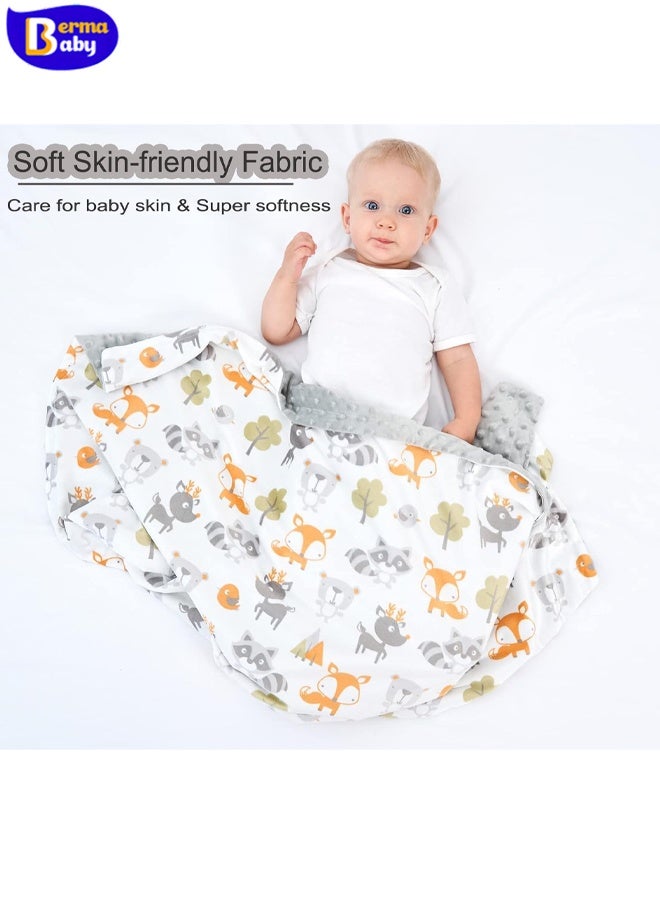 Baby Blanket  Unisex Super Soft Plush Nursery Blanket for Boys and Girls, Double Layer Baby Blanket for Newborns and Toddlers, Air Conditioning Quilt, Suitable for Strollers and Cribs, Bubble Soothing Blanket
