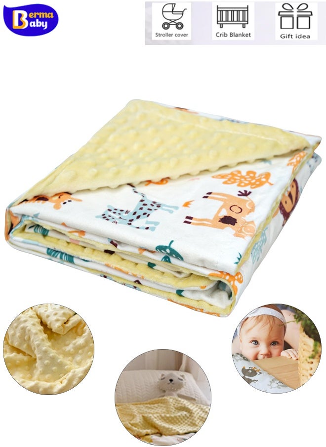 Berma Baby Baby Blanket, Unisex Super Soft Plush Nursery Blanket for Boys and Girls, Double Layer Baby Blanket for Newborns and Toddlers, Air Conditioning Quilt, Suitable for Strollers and Cribs, Bubble Soothing Blanket  - Image 1