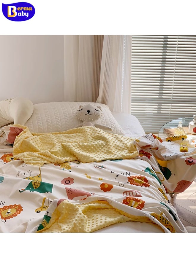Berma Baby Baby Blanket, Unisex Super Soft Plush Nursery Blanket for Boys and Girls, Double Layer Baby Blanket for Newborns and Toddlers, Air Conditioning Quilt, Suitable for Strollers and Cribs, Bubble Soothing Blanket  - Image 4