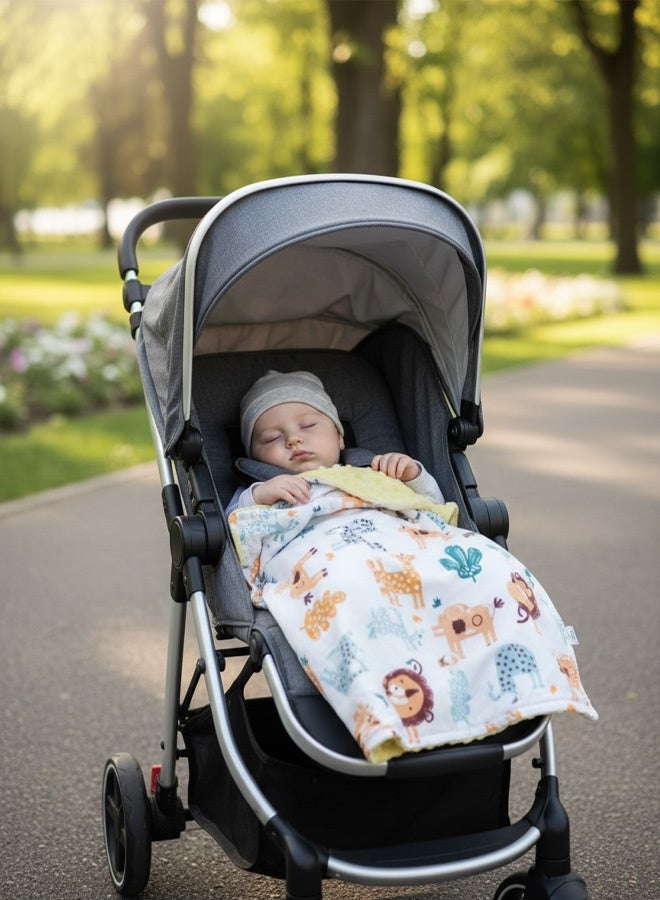 Berma Baby بطانية أطفال، بطانية أطفال ناعمة للغاية للجنسين للأولاد والبنات، بطانية أطفال مزدوجة الطبقات لحديثي الولادة والأطفال الصغار، لحاف مكيف الهواء، مناسبة لعربات الأطفال وأسرة الأطفال، بطانية مهدئة بالفقاعات - Image 5