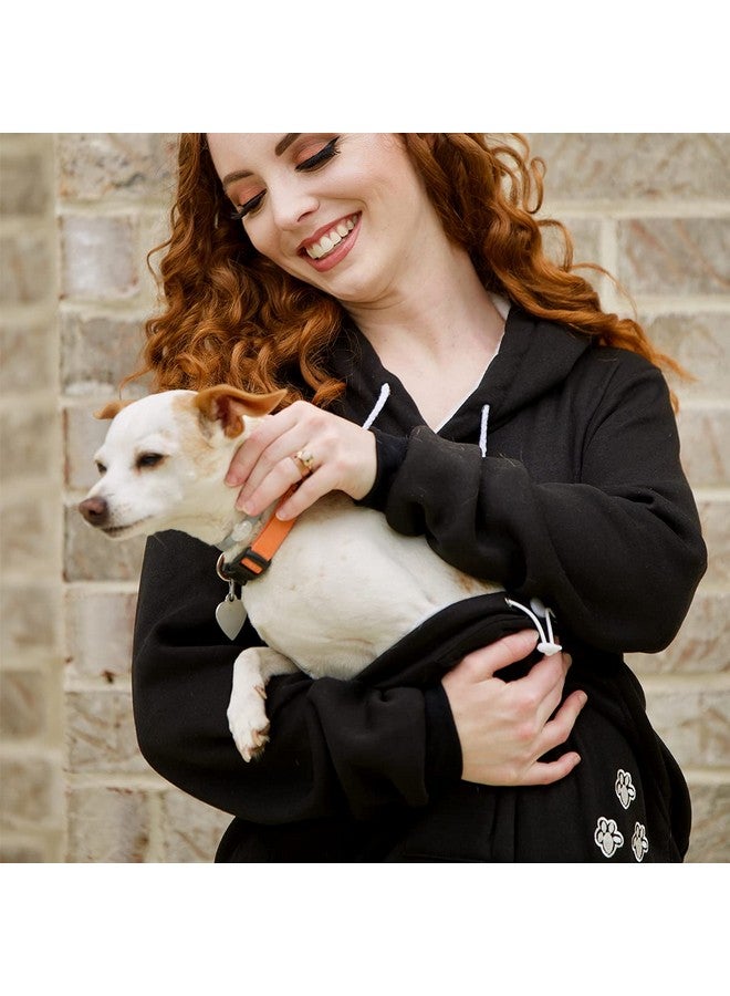 ALYC Pet Pouch Hoodie- Dog Cat Holder Carrier Sweatshirt Fleece Big Pouch Pullover for Women (Black, 4X-Large) - Image 4