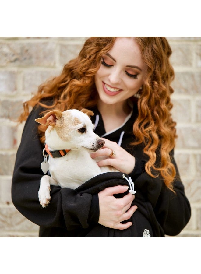 ALYC Pet Pouch Hoodie- Dog Cat Holder Carrier Sweatshirt Fleece Big Pouch Pullover for Women (Black, 4X-Large) - Image 3