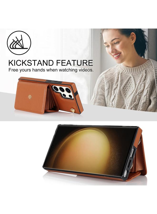 اس-توب جراب لهاتف Samsung Galaxy S24 Ultra 5G مزود بفتحة بطاقة RFID مع حبل طويل - Image 5