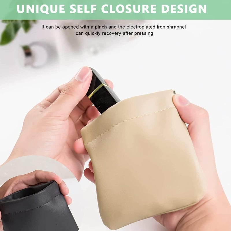 Krizkey 2 Pcs Pocket Cosmetic Bag Pocket Cosmetic BagPortable Make Up Bags for Women Waterproof Mini Multifunctional Storage Bag Pack of 02 - Image 4