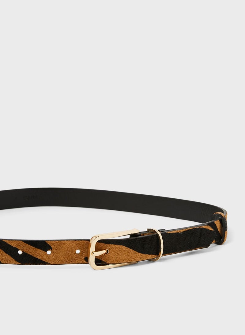 MANGO Animal Print Leather Belt  - Image 2