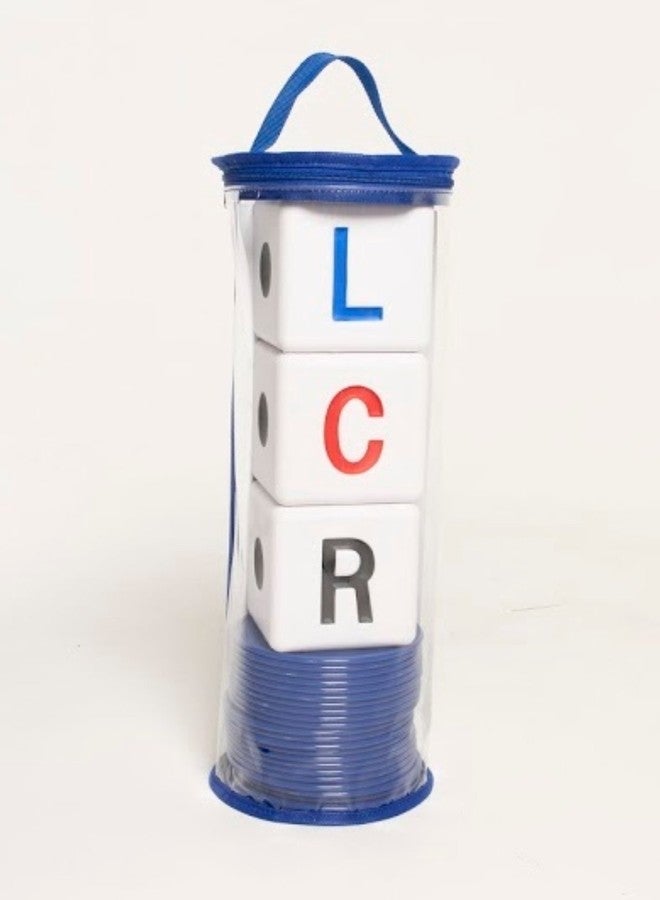 LCR Big Left Center Right™ Dice Game - Zip Bag (Blue) - Image 4