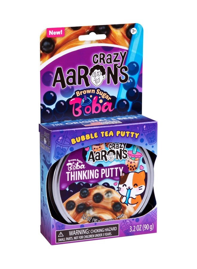 كريزي أرونز معجون التفكير Crazy Aaron'S 4" Brown Sugar Boba 90 جرام - لا يجف أبدًا - معجون اللعب الحسي - لعبة إبداعية للأطفال والكبار - معجون التفكير Crazy Aaron'S® - صنع في الولايات المتحدة الأمريكية - Image 4