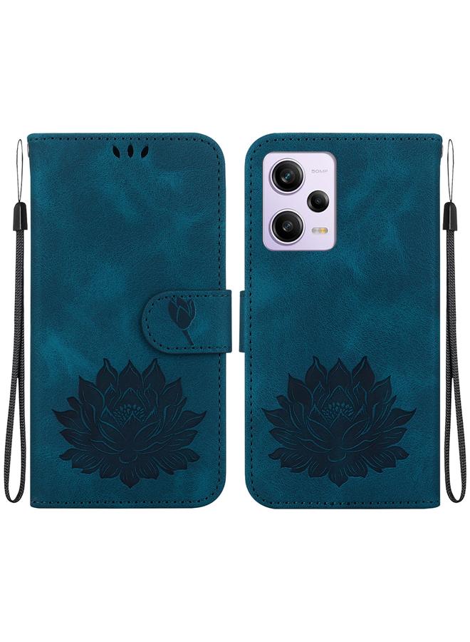 The Bros Case For Xiaomi Poco X5 Pro Lotus Embossed Leather Phone Case