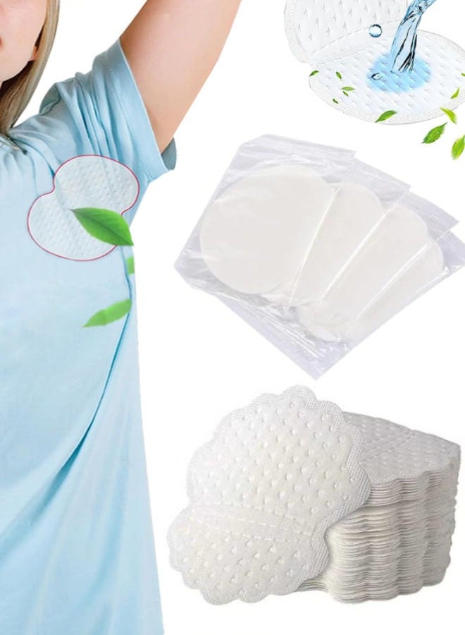 ضمادات تعرق تحت الإبط، 50 قطعة ضمادات تعرق تحت الإبط مضادة للتعرق ومضادة للتعرق ومانعة للرائحة الكريهة ضمادات مانعة للرائحة تحت الإبطين للنساء والرجال، أبيض - Image 1