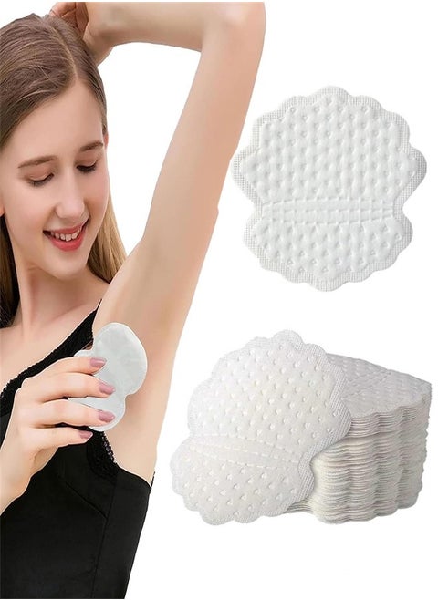 Underarm Sweat Pads, 50 Pcs Disposable Underarm Sweat Pads Antiperspirant Absorbent Odour Blocker Pads Armpit Dress Shields for Women and Men, White