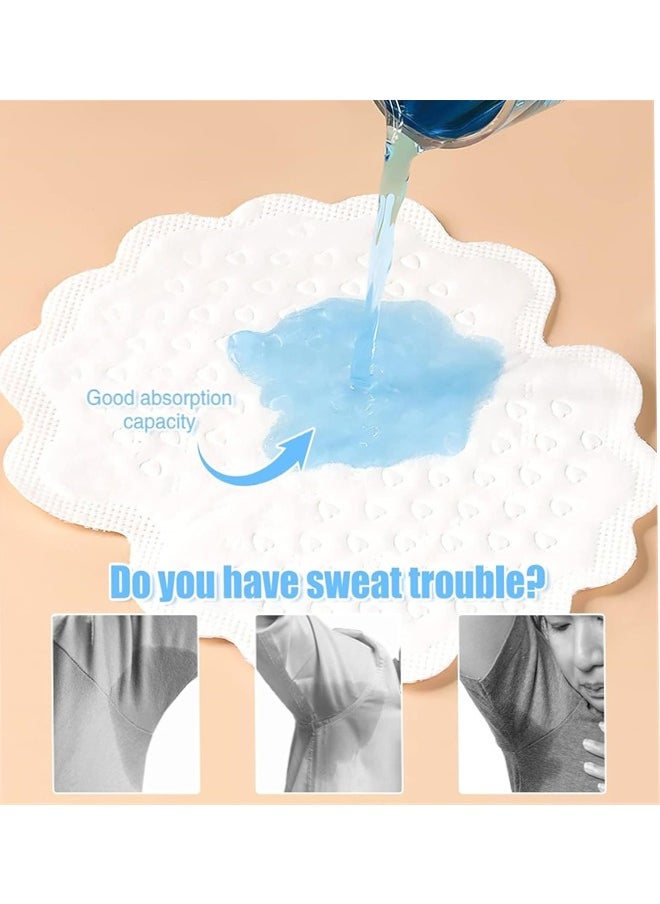 Underarm Sweat Pads, 50 Pcs Disposable Underarm Sweat Pads Antiperspirant Absorbent Odour Blocker Pads Armpit Dress Shields for Women and Men, White