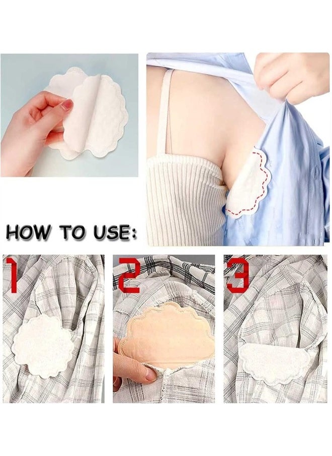 Underarm Sweat Pads, 50 Pcs Disposable Underarm Sweat Pads Antiperspirant Absorbent Odour Blocker Pads Armpit Dress Shields for Women and Men, White