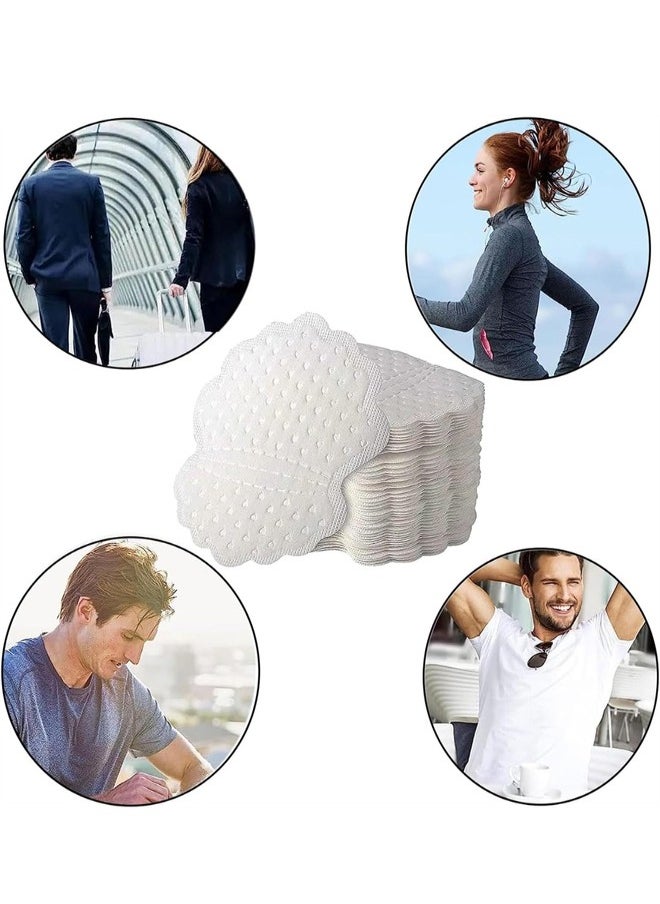 Underarm Sweat Pads, 50 Pcs Disposable Underarm Sweat Pads Antiperspirant Absorbent Odour Blocker Pads Armpit Dress Shields for Women and Men, White
