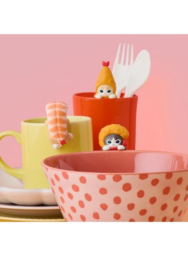 Sonny Angel Mofusand Hippers Shrimp Meow Series Decorative Mini Figure Cute Cat Cosplay Laptop Monitor Smartphone Border Attachment Ornament Single Random Mystery Toy Blind Box - Image 2