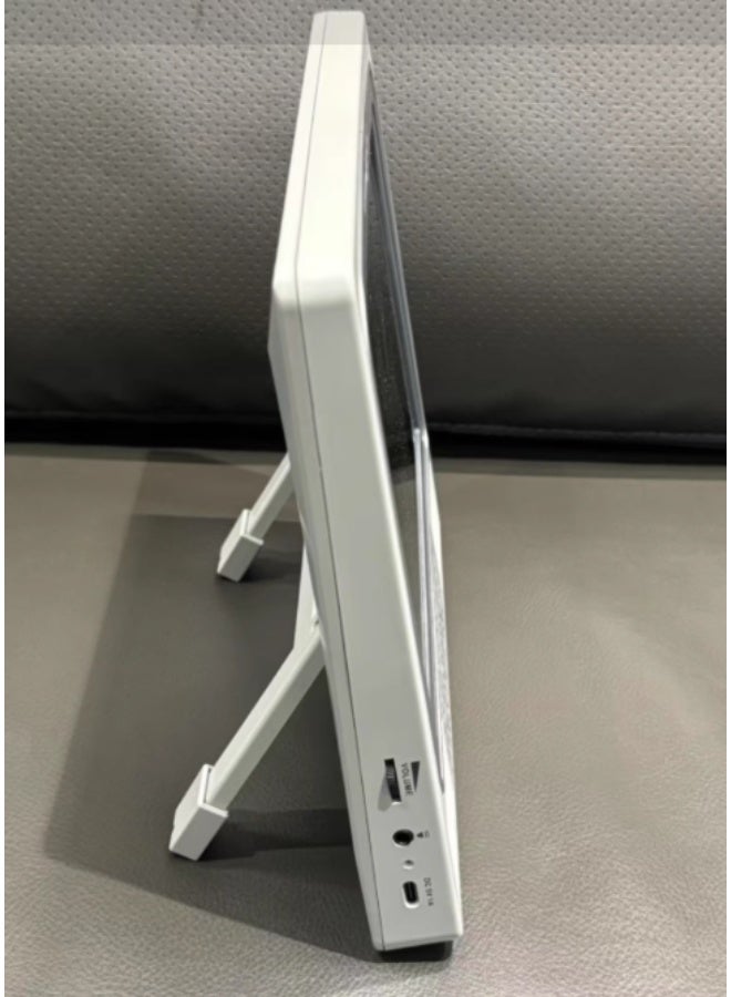 AL-HARAMEEN Digital Azan Table Alarm Clock Square Shape Carbon Fibre Silver/Black 22.5x21.5cm - Image 5