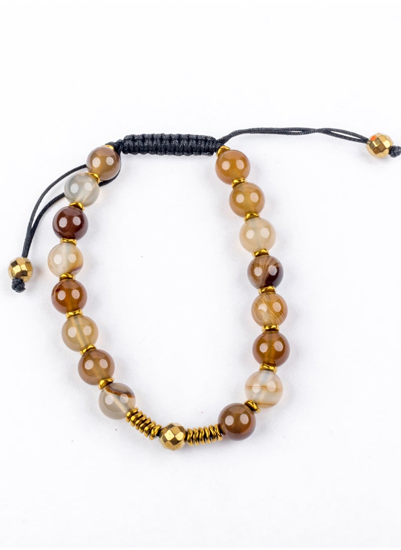 The Black Pearl Accessories - Stainless Steel 316 Beads Bracelets - Brown - Image 1
