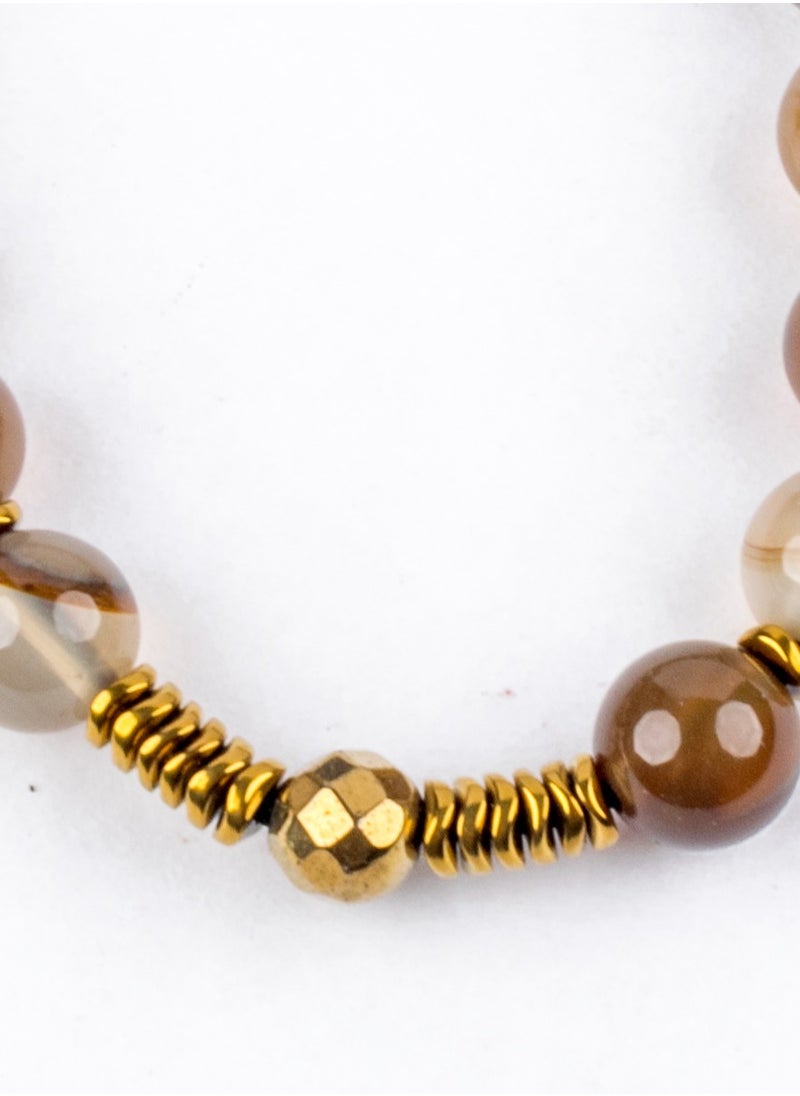 The Black Pearl Accessories - Stainless Steel 316 Beads Bracelets - Brown - Image 1