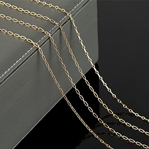 YOUBEIYEE 32.8 Feet 18K Gold Plated Jewelry Chain Paperclip Necklace Chains Bulk for Women Bracelet DIY Craft Chain Roll Jewelry Supplies Findings - Image 5