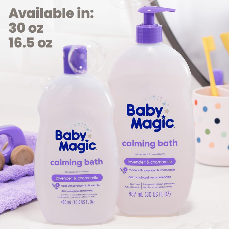 Baby Magic Calming Baby Bath, Made with Real, (705554) Lavender & Chamomile 30 Fl Oz - Image 5