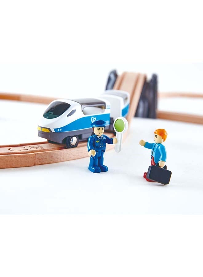 Hape Passenger Train Railway Set – Train Set Toy for Kids Ages 3+ - Image 3