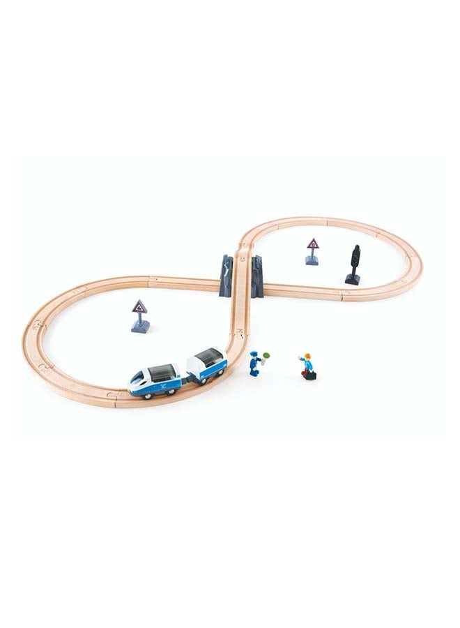 Hape Passenger Train Railway Set – Train Set Toy for Kids Ages 3+ - Image 1