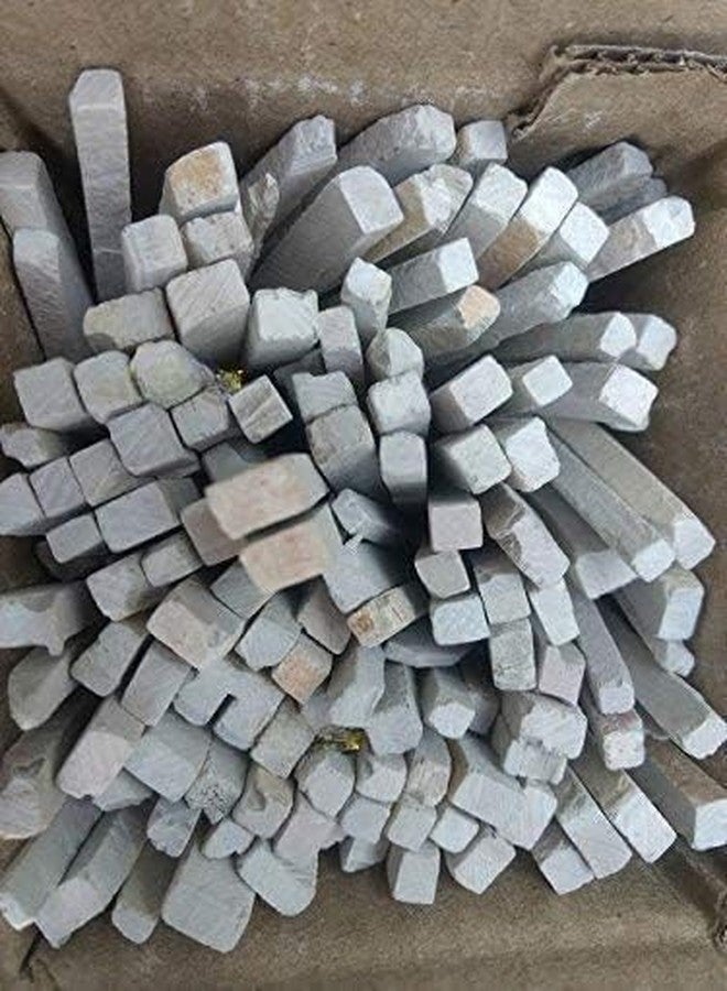 Subhsavitri Fun Writing Natural Earthy Slate Bar Natural Limestone Slate Chalk Pencil - Pack of 100 PCS (Saleti Chalk) - Image 1