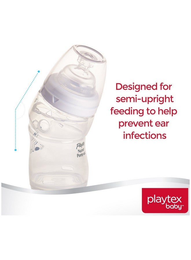 playtex زجاجة رضاعة للأطفال مع بطانات قابلة للتخلص للأطفال الذين يرضعون من الثدي 4 أونصات 3 عبوات - Image 5