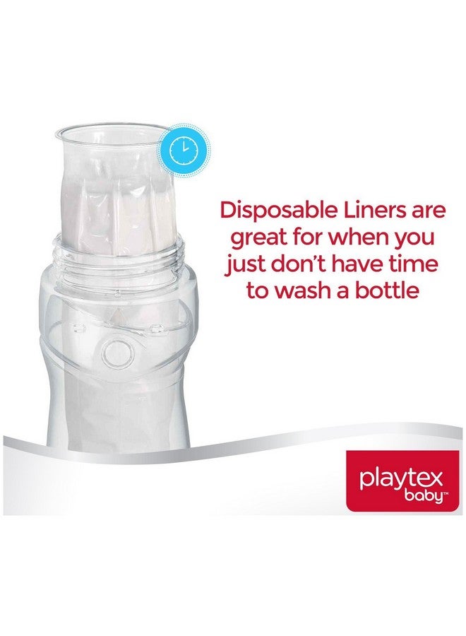 playtex زجاجة رضاعة للأطفال مع بطانات قابلة للتخلص للأطفال الذين يرضعون من الثدي 4 أونصات 3 عبوات - Image 3