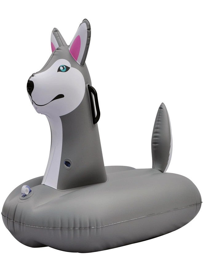 Jet Creations Inflatable Husky Dog Tube Pool floatie ridable Blow up Summer Beach Swimming Pool Party Lounge raft Decorations Toys Kids Adults 38 inch Fun-HUSKYM,Multi - Image 1