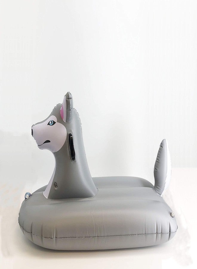 Jet Creations Inflatable Husky Dog Tube Pool floatie ridable Blow up Summer Beach Swimming Pool Party Lounge raft Decorations Toys Kids Adults 38 inch Fun-HUSKYM,Multi - Image 3