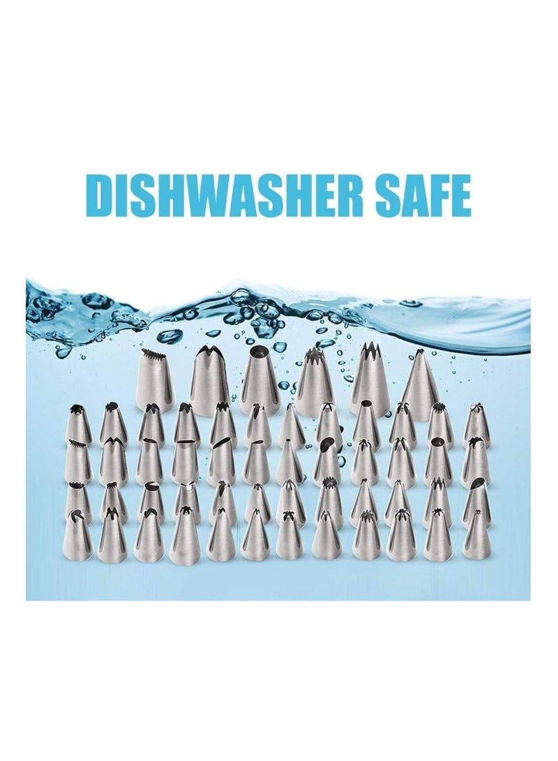 بريميفي طقم تزيين الكيك 107 قطعة مع قرص دوار للكيك مقاس 11 بوصة - Image 2