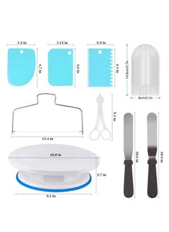 Premify Cake Decorating Kit, 107 PCS Baking Supplies With 11 Inch Cake Turntable, Cake Sculpting Tools Icing Tips, Cake Spatulas, Pastry Tools, Cutter, Cake Nozzles for Beginners and Professional  - Image 5