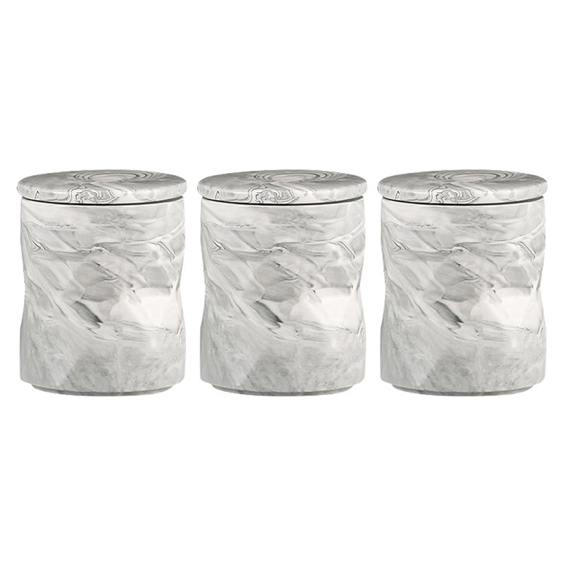 UMAI Ceramic Jars For Kitchen Storage With Ceramic Lids | Pack of 3-740ml Each | Airtight Kitchen Containers Set | Kitchen Accessories Items | Multipurpose Jars For Pickles Nuts Dry Fruits | Grey - Image 2