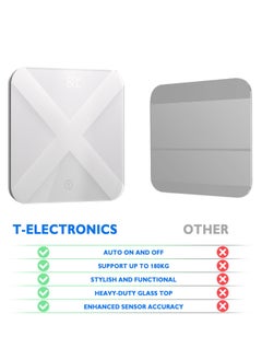 Titan Electronics T Electronics Smart Bluetooth Digital Scale for Body Weight and BMI - Bathroom Use  - Image 5